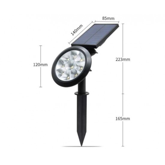 18W Kazıklı Solar Güneş Enerjili Bahçe Armatürü